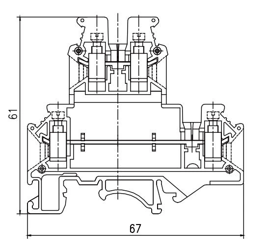 JHD5-2.5C/2 - Çift seviyeli terminal bloğu