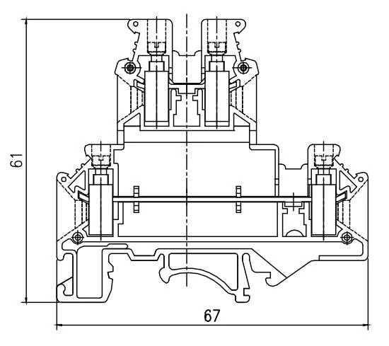 JHD5-4C/2 - Çift seviyeli terminal bloğu